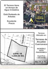 Terreno en Jardines de Ahuatlan, Cuernavaca.